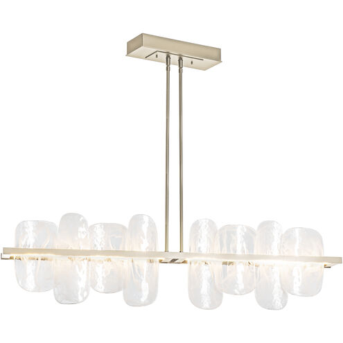 Vitre Linear Pendant Ceiling Light in Soft Gold, Large