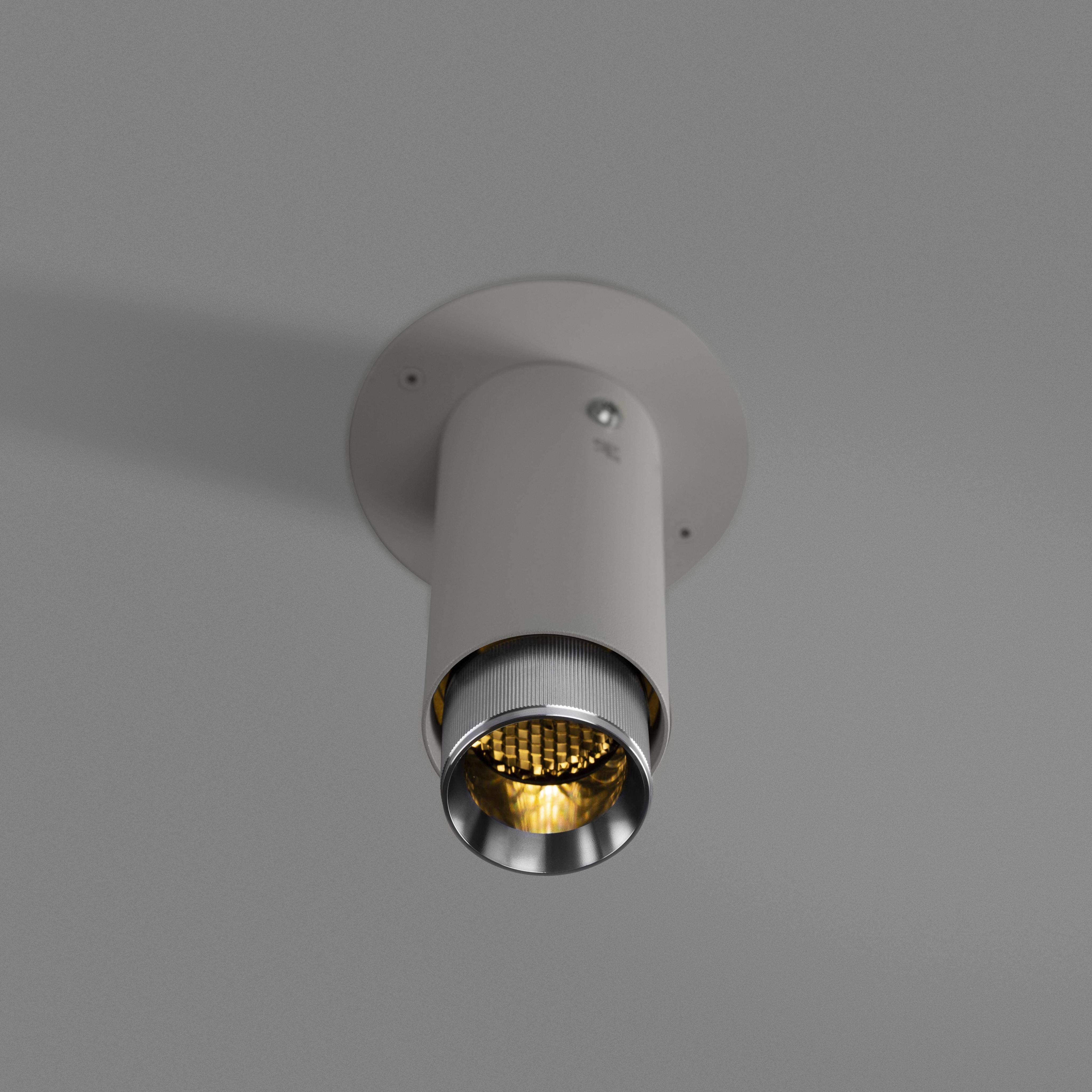 Exhaust Surface 1 Light 110-120 Stone / Steel Spotlight Ceiling Light