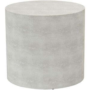 Dann Foley - Shagreen 16.34 X 15.16 inch Ivory and Gray Side Table