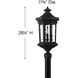 Estate Series Raley LED 26 inch Museum Black Outdoor Post Mount Lantern
