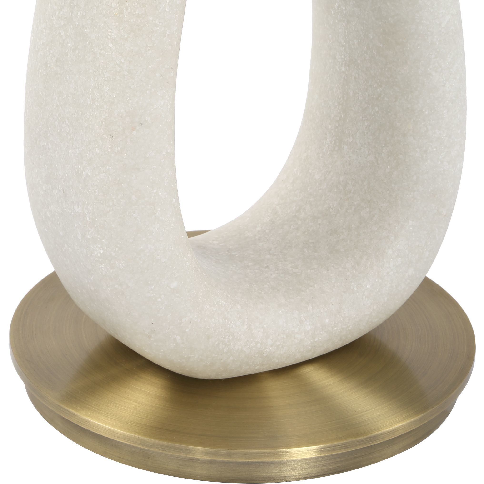 Sonia 23.25 X 14 inch Brass, White Accent Table