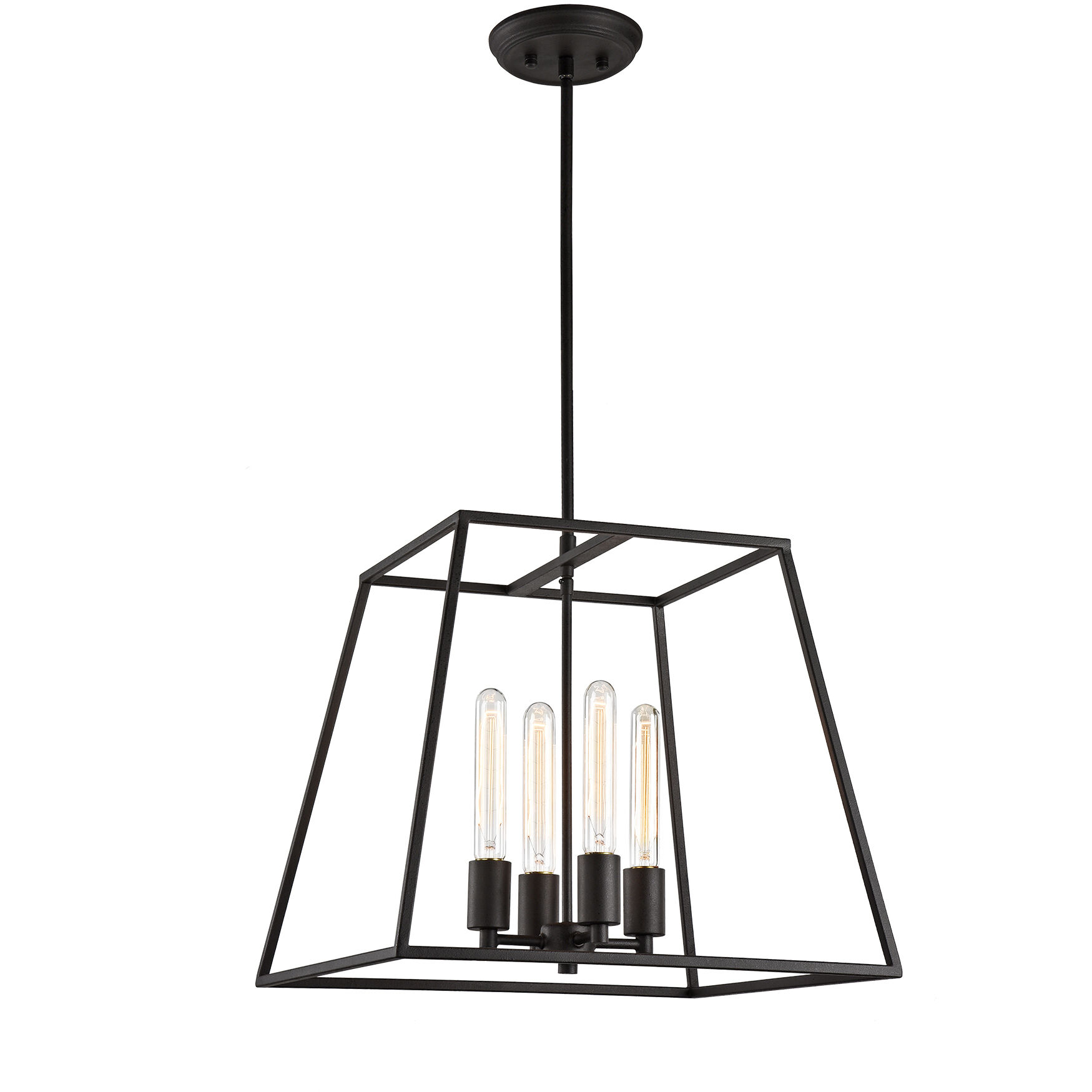 Candor 4 Light 18 inch Rusty Black Chandelier Ceiling Light