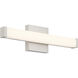 Maxx 18 inch Brushed Steel Vanity/Bath Bar Wall Light