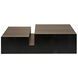 Nido 68 X 32 inch Dark Walnut with Matte Black Coffee Table