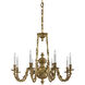 Jonathan 8 Light 33 inch Classic Brass Chandelier Ceiling Light