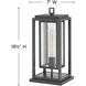 Coastal Elements Republic LED 17 inch Oil Rubbed Bronze Outdoor Pier Mount Lantern, Estate Series