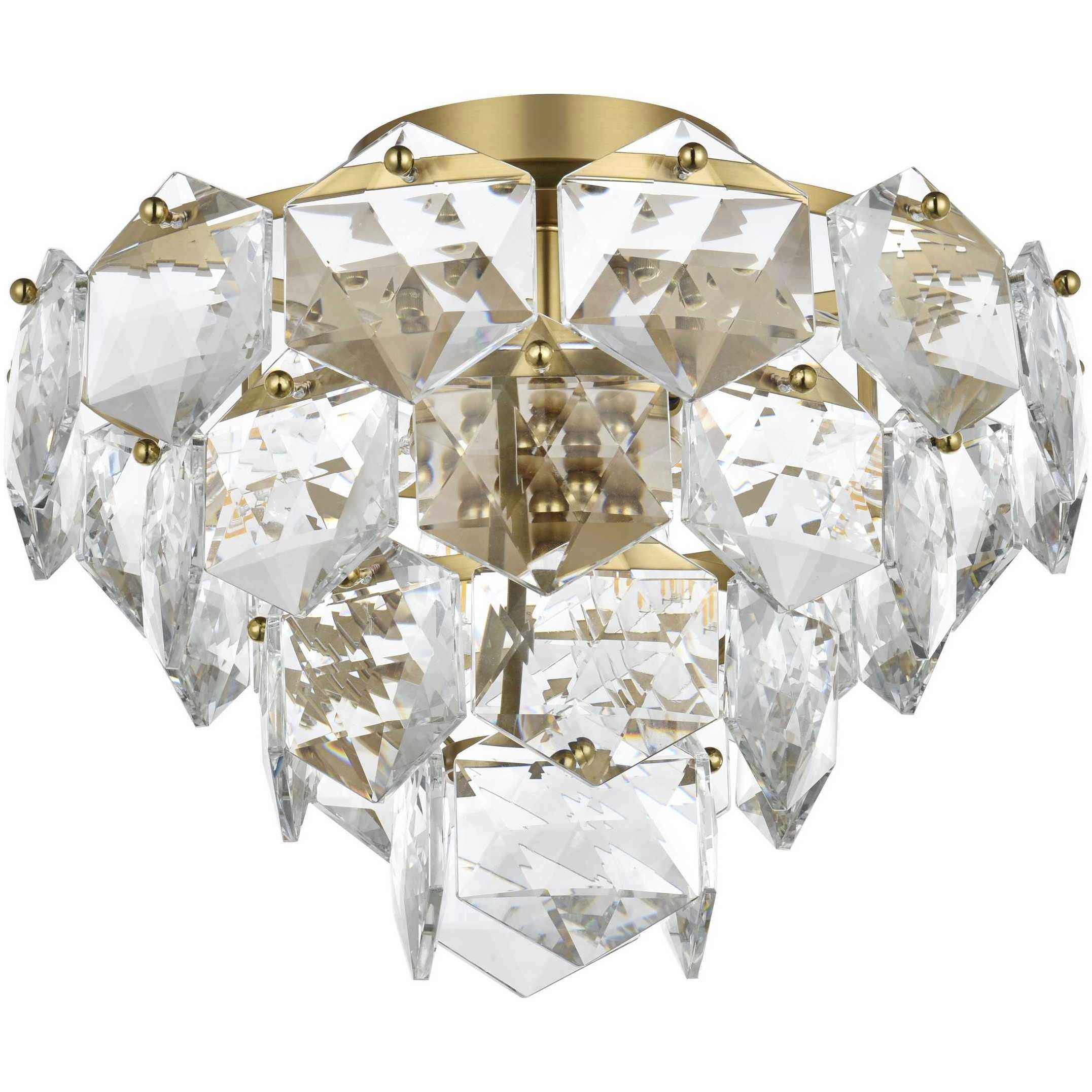 Adaline 6 Light 16 inch Satin Gold Flush Mount Ceiling Light