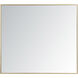 Monet 40 X 36 inch Brass Wall Mirror