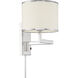 Madison 21.25 inch 60.00 watt Polished Nickel Task Sconce Wall Light