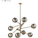 Accelerated Returns 8 Light 34 inch Aged Brass Chandelier Ceiling Light