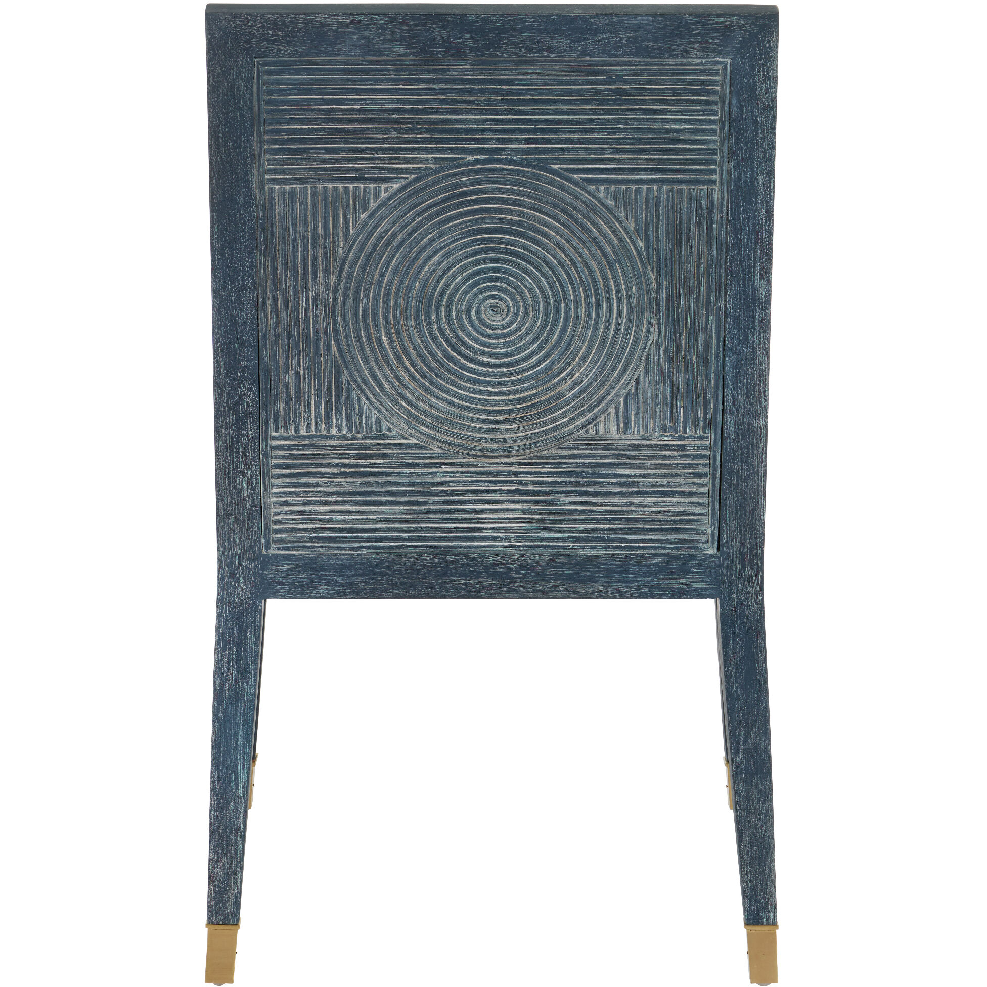 Santos Vintage Navy/Performance Barrett Dusk/Satin Brass Side Chair