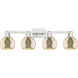 Arcadia Athens 4 Light 32.88 inch Brushed Satin Nickel Bath Vanity Light Wall Light in Mercury