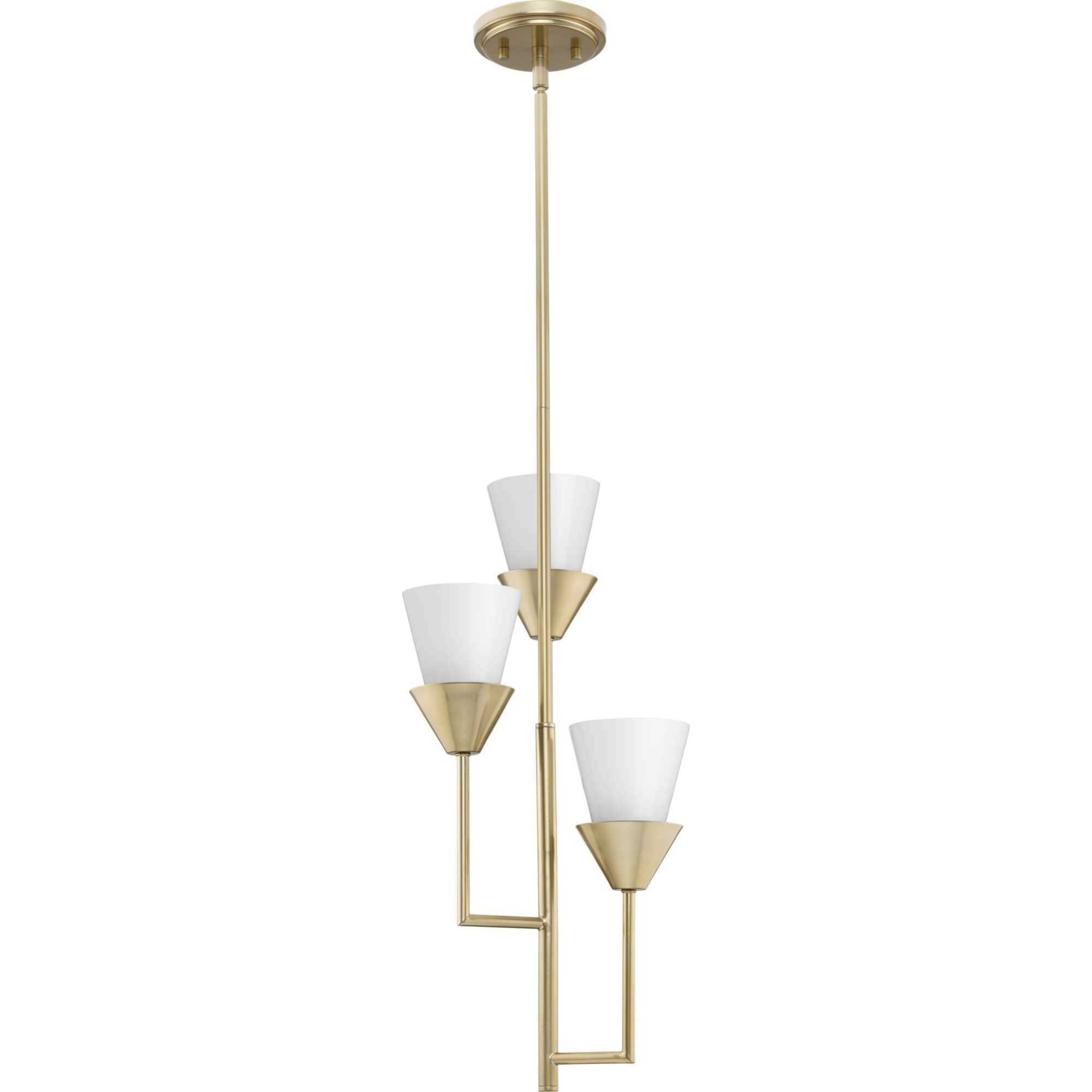 Pinellas 3 Light 12 inch Soft Gold Pendant Ceiling Light, Design Series