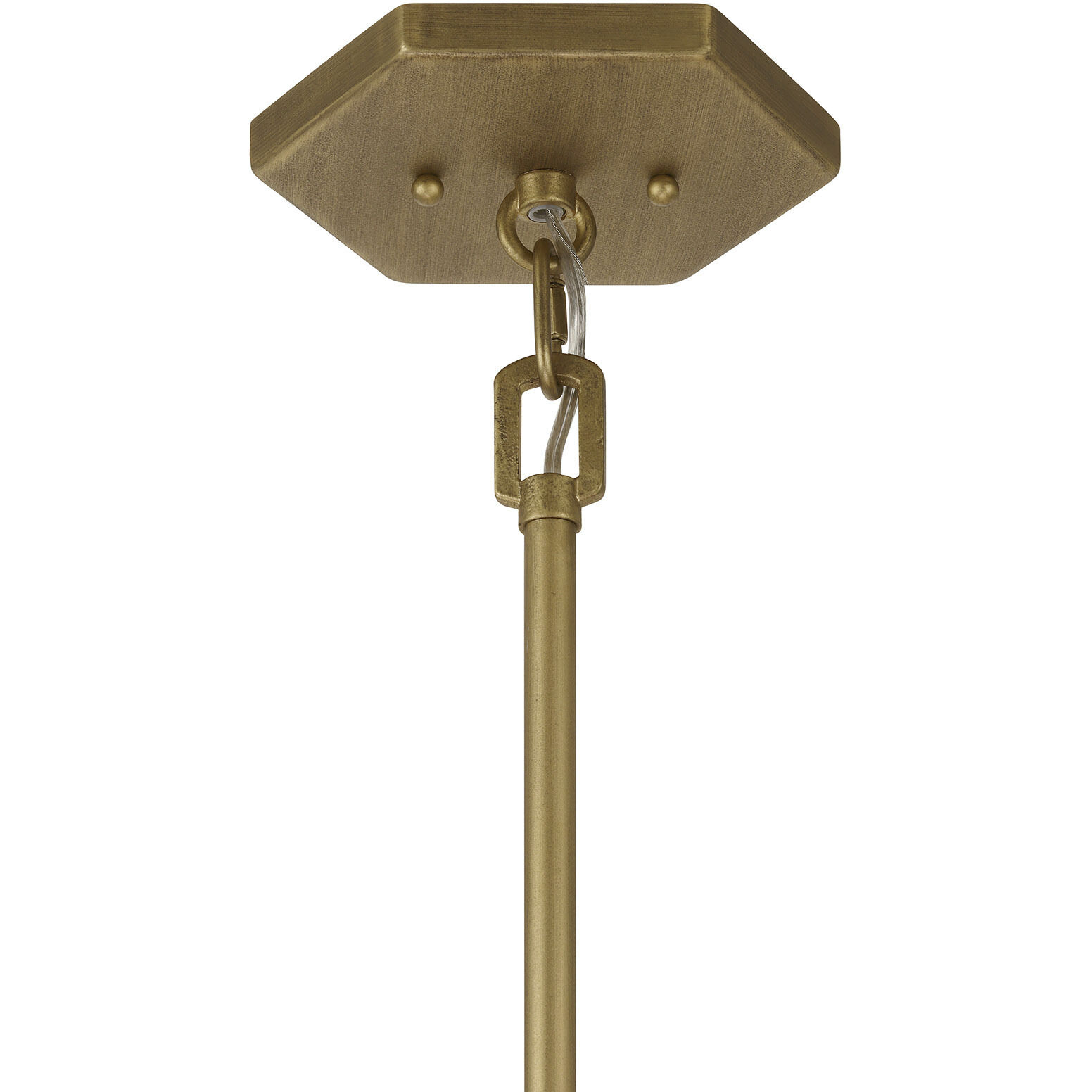 Orleans 6 Light 24.28 inch Distressed Gold Pendant Ceiling Light