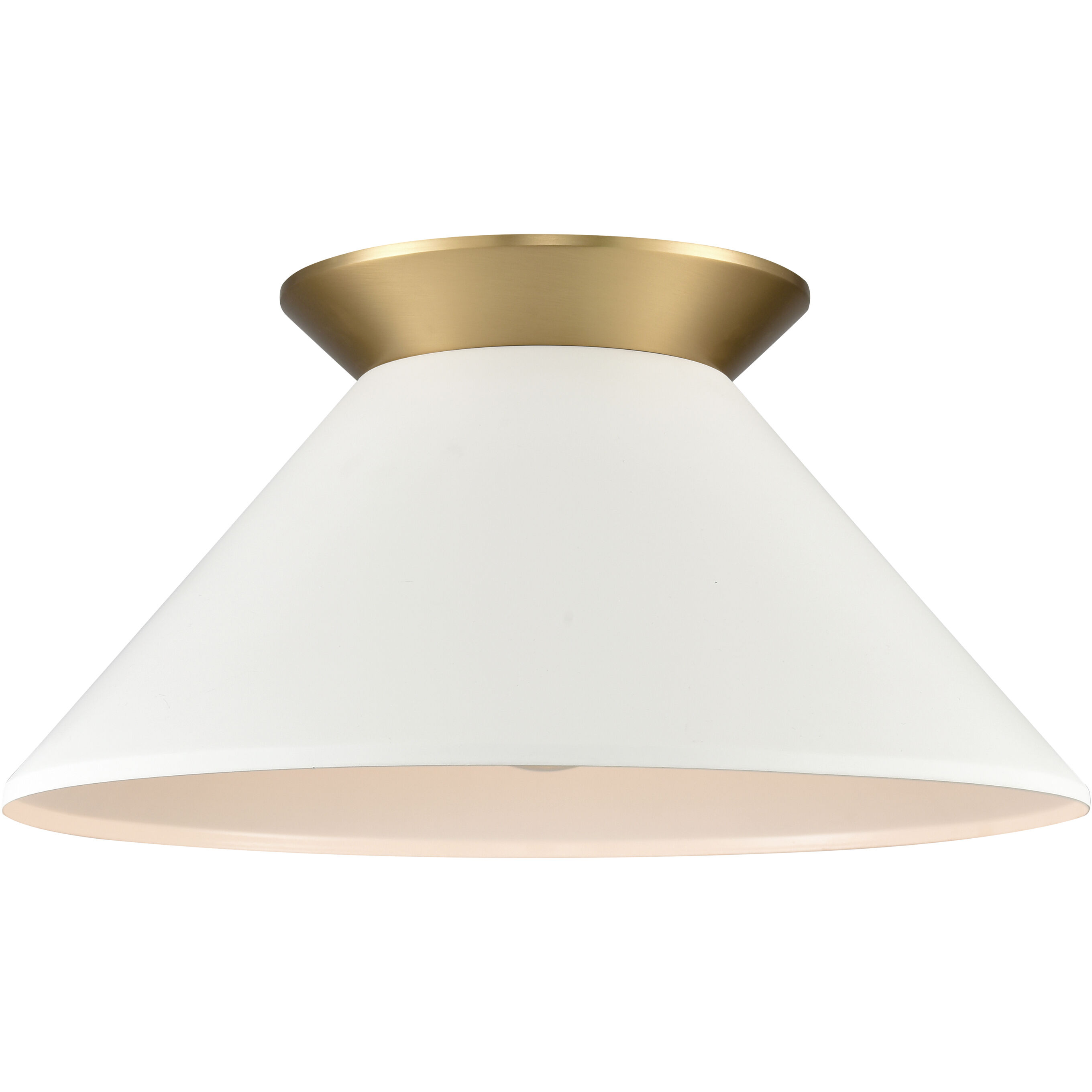 Cavendish 1 Light 16 inch Brushed Gold Semi Flush Mount Ceiling Light