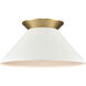 Cavendish 1 Light 16 inch Brushed Gold Semi Flush Mount Ceiling Light