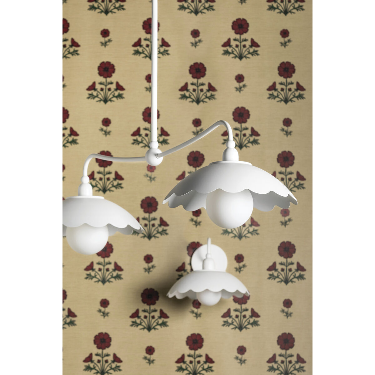 Yael 2 Light 45 inch Textured White Linear Ceiling Light