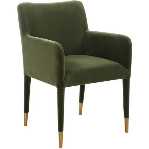 Conifer Brushed Brass and Moss Green Dining Chair