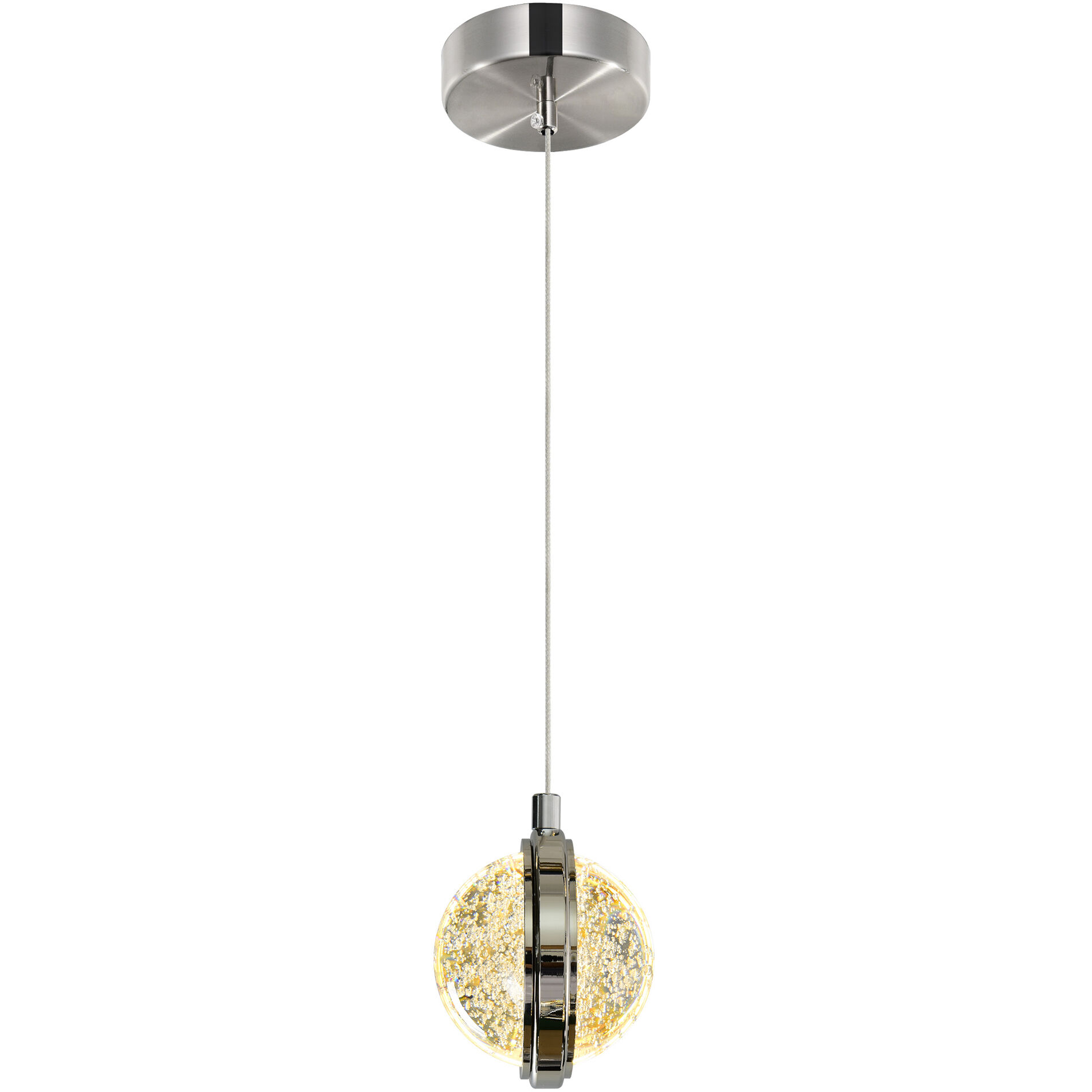 Salvador LED 4 inch Polished Nickel Mini Pendant Ceiling Light