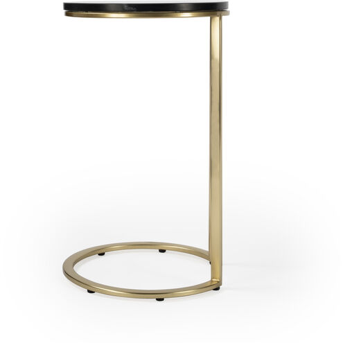 Shounderia Marble Side Table in Black