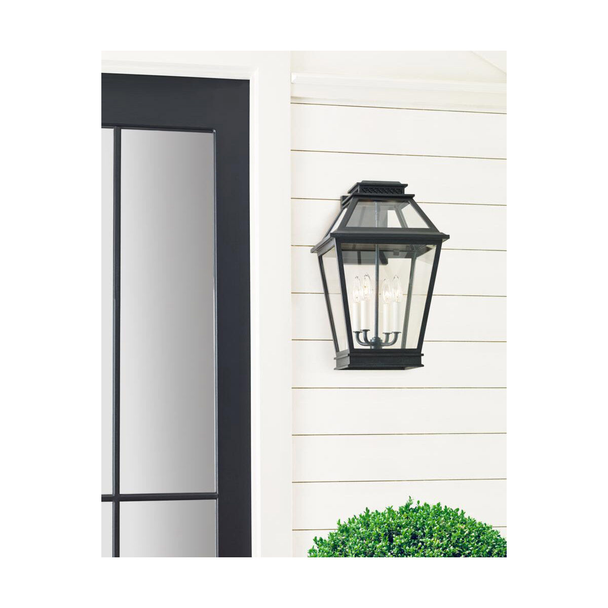 C&M by Chapman & Myers Falmouth 4 Light 19 inch Dark Weathered Zinc Outdoor Wall Lantern