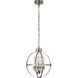 Chapman & Myers Lexie LED 14 inch Antique Nickel Globe Lantern Pendant Ceiling Light