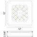 Ainslay LED 12 inch White and Aged Gold Brass Flush Mount Ceiling Light