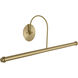 Slim-line 9 watt 30 inch Satin Brass Picture Light Wall Light