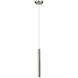 Pipeline 1 Light 1.25 inch Brushed Steel Pendant Ceiling Light
