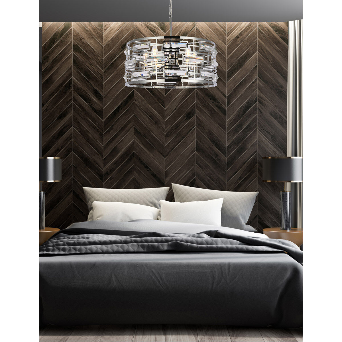 Kennedy 5 Light 19 inch Chrome Pendant Ceiling Light