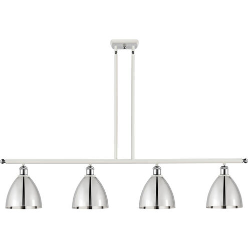 Ballston Dome 4 Light 48 inch White and Polished Chrome Island Light Ceiling Light