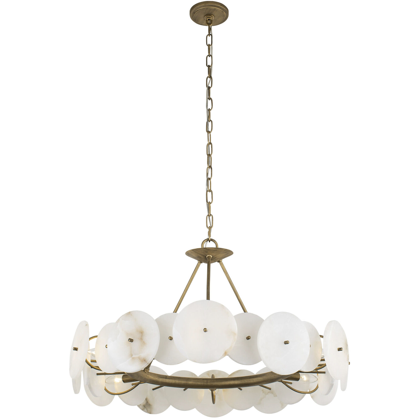 Cosmos 6 Light 30 inch Havana Gold Chandelier Ceiling Light, Smithsonian Collaboration