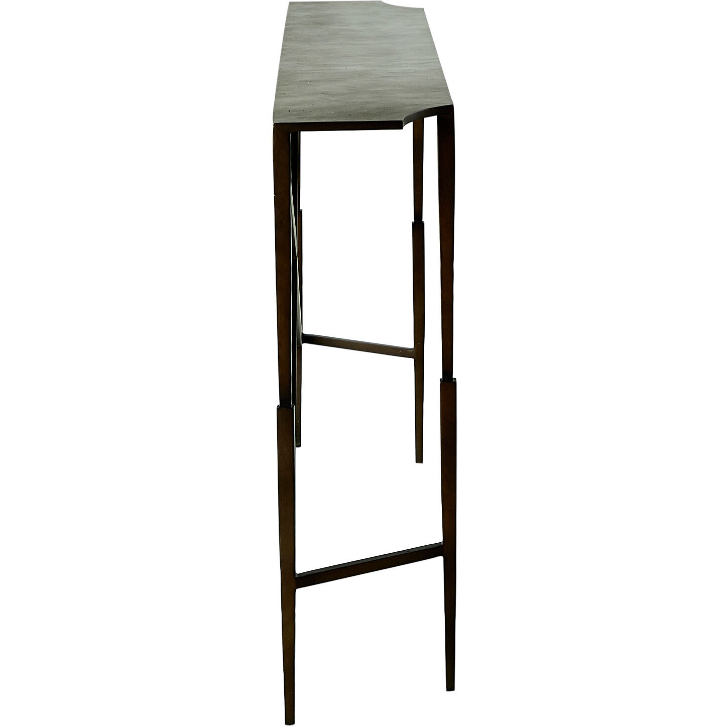 Fennick 60 X 10 inch Brass / Forged Black Iron Console Table