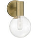 Wright 1 Light 5.75 inch Warm Brass Wall Sconce Wall Light