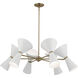 Phix LED 38.75 inch Champagne Bronze with White Chandelier Ceiling Light