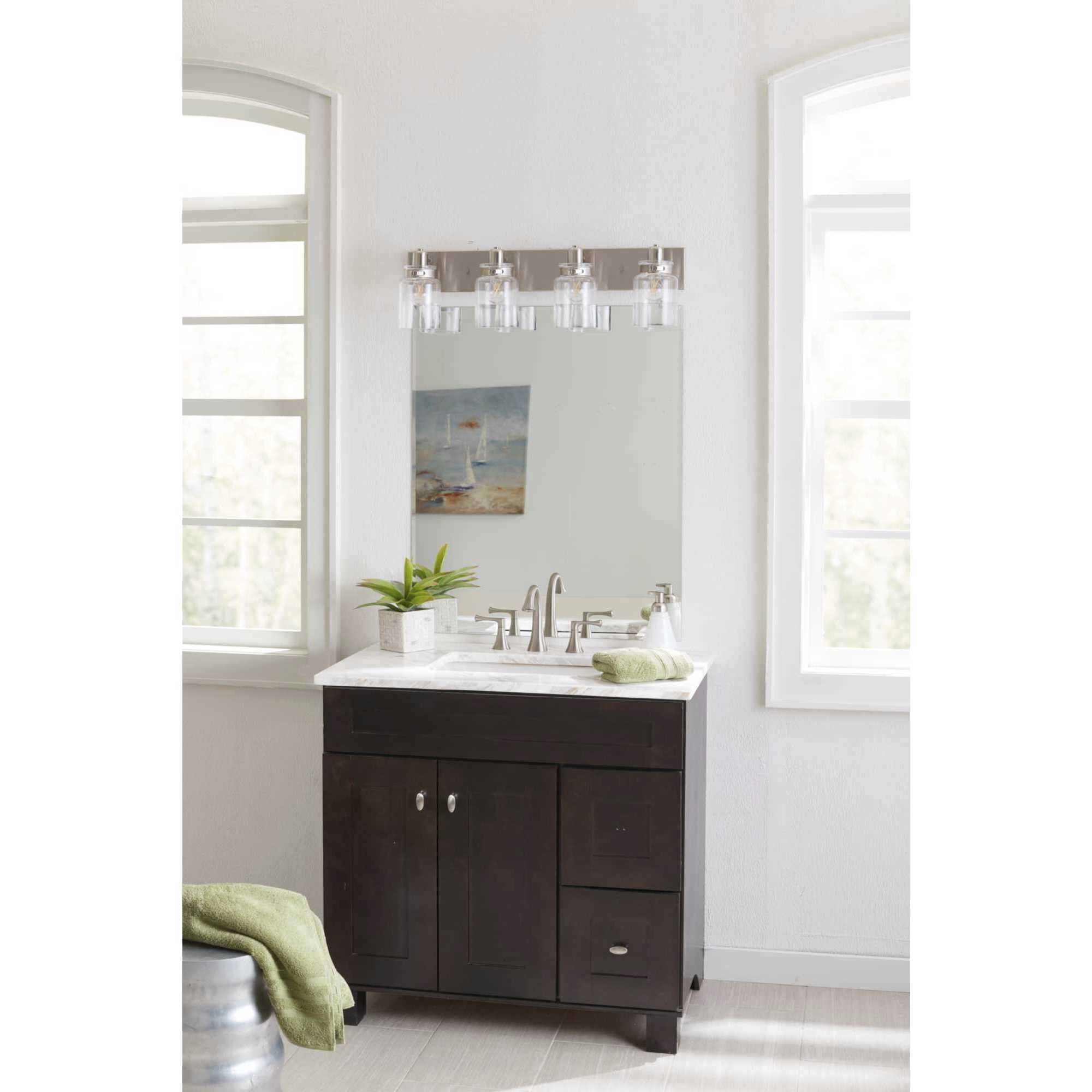 Calhoun 4 Light 30 inch Brushed Nickel Bath Vanity Wall Light