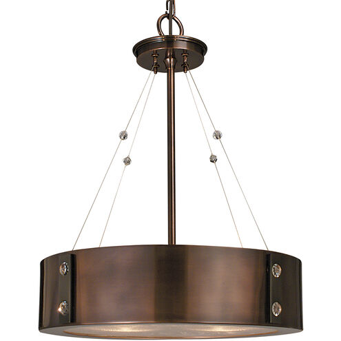 Oracle 4 Light 16 inch Roman Bronze with Ebony Accents Dinette Chandelier Ceiling Light