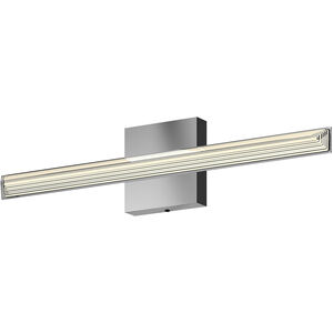 Saphir 23.13 inch Black with Brushed Gold Vanity Light Wall Light in Chrome