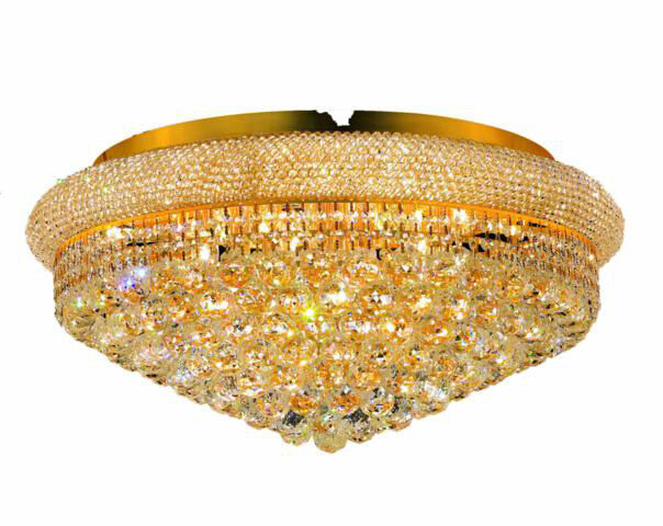 Primo 15 Light 28 inch Gold Flush Mount Ceiling Light in Royal Cut
