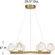 Castello LED 26.5 inch Warm Brass Chandelier Ceiling Light