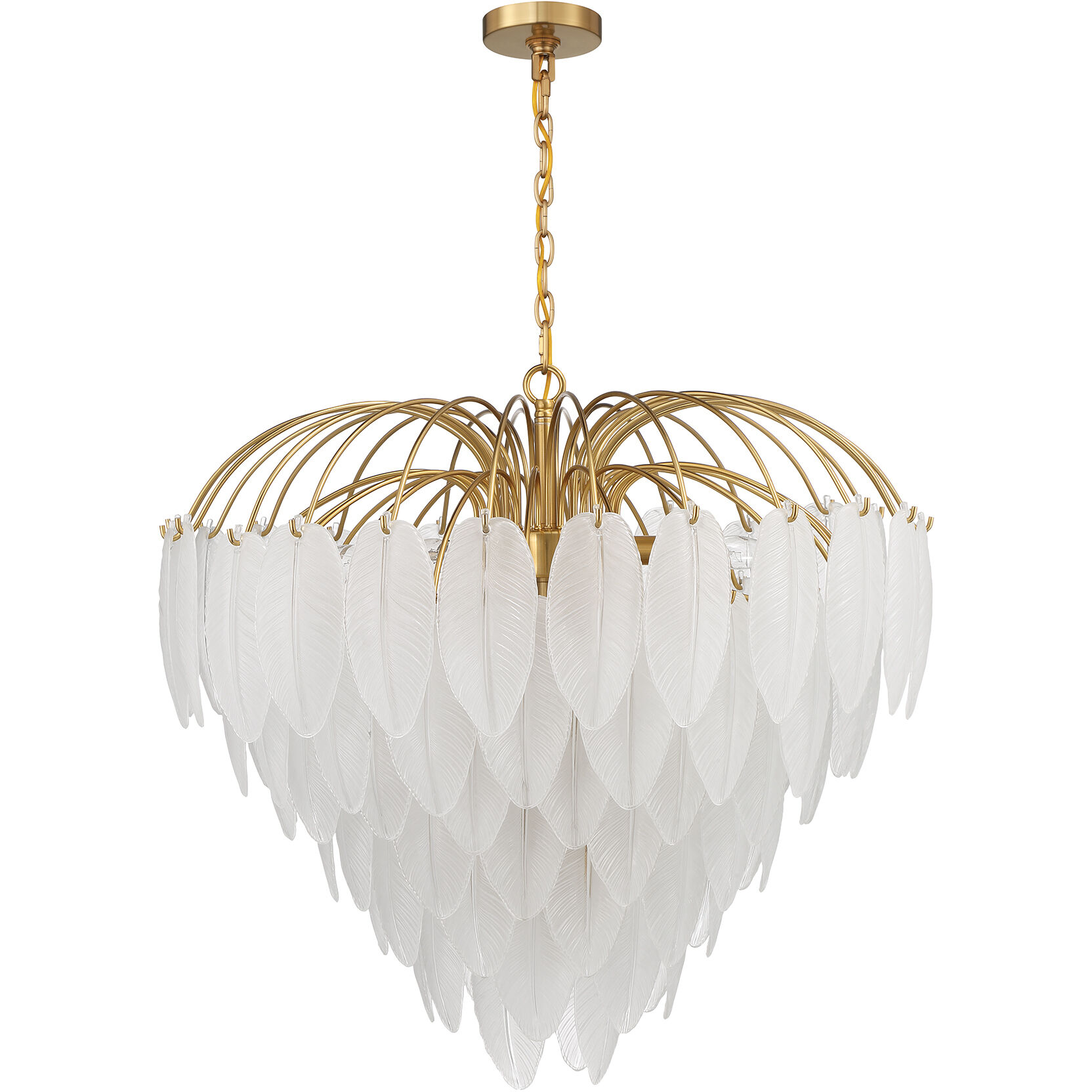Boa 9 Light 27 inch Warm Brass Chandelier Ceiling Light