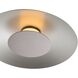 Yep Luma LED 11.75 inch Sand Nickel Flush Mount Ceiling Light in Coffee Silver