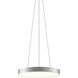 Pi LED 20 inch Bright Satin Aluminum Pendant Ceiling Light