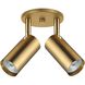 Stanly Aged Brass 50 watt LED Spotlight, Fixed Rod