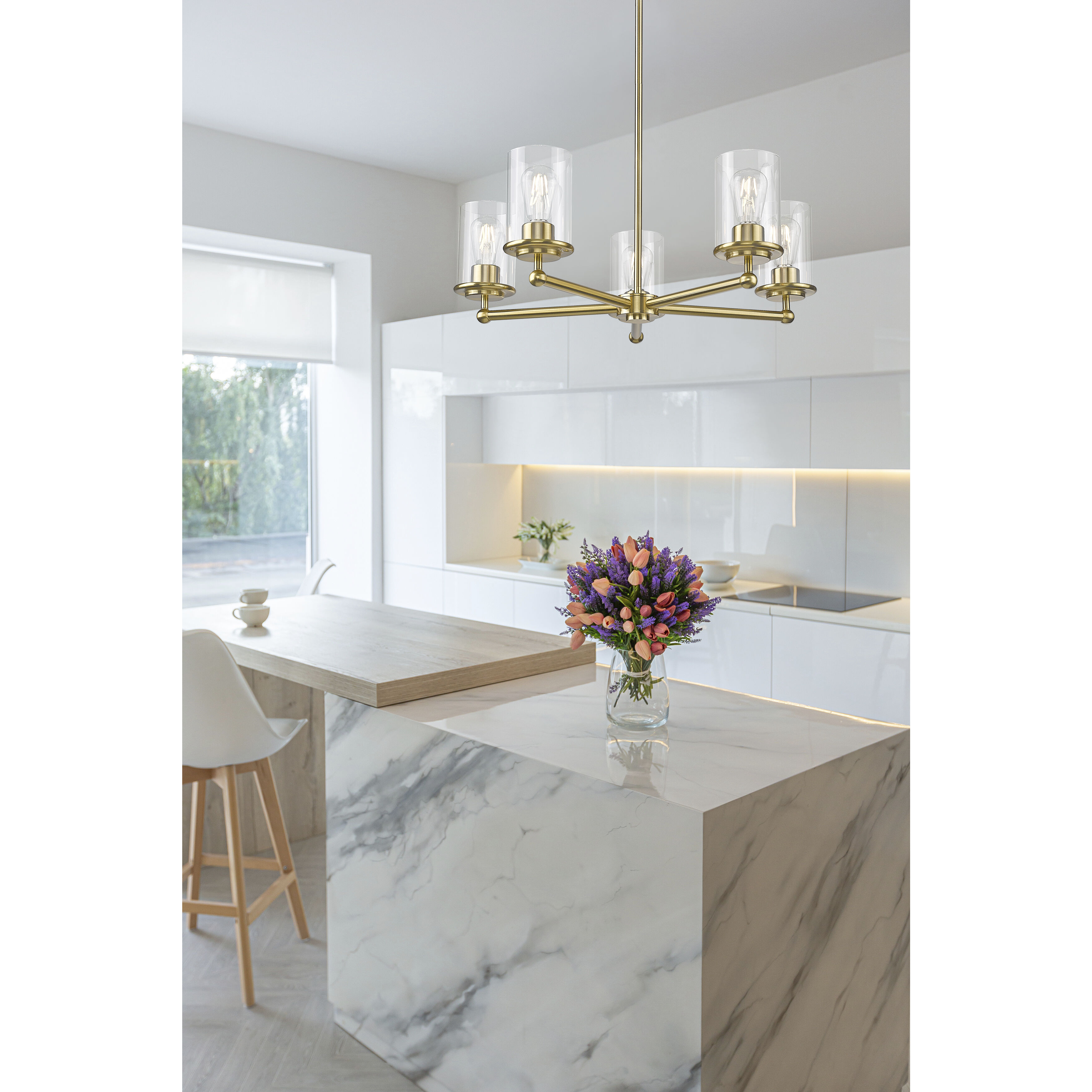 Thayer 5 Light 26 inch Luxe Gold Chandelier Ceiling Light