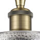 Ballston Cobbleskill 1 Light 5 inch Antique Brass Semi-Flush Mount Ceiling Light in Incandescent, Clear Glass, Ballston