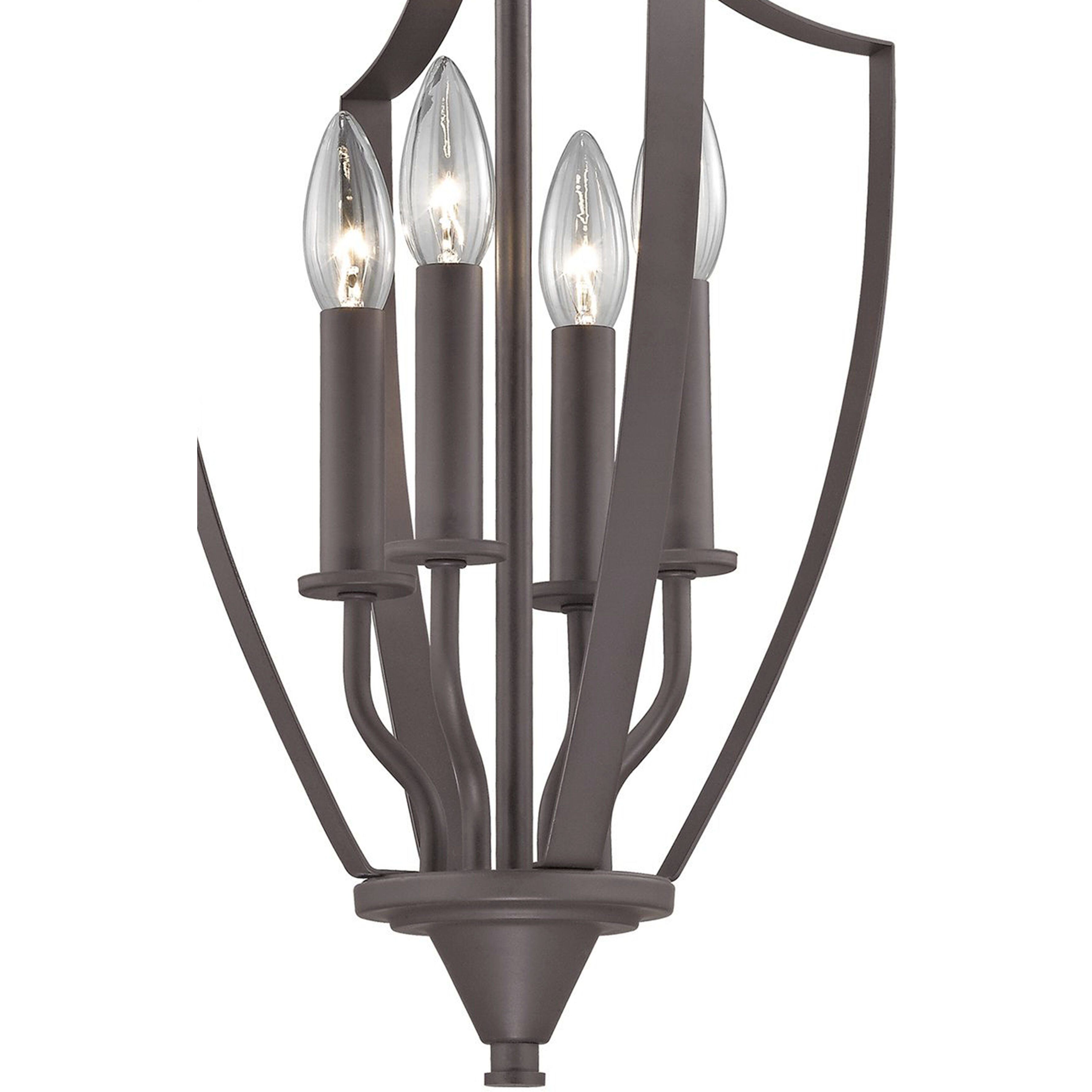 Foyer 4 Light 11 inch Oil Rubbed Bronze Chandelier Ceiling Light