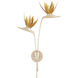 Paradiso 2 Light 16.5 inch Contemporary Silver Leaf Wall Sconce Wall Light, Right