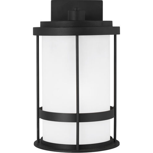 Wilburn 1 Light 13.5 inch Black Outdoor Wall Lantern, Medium