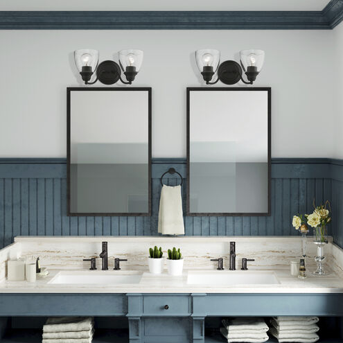 Montgomery 2 Light 14 inch Black Vanity Sconce Wall Light